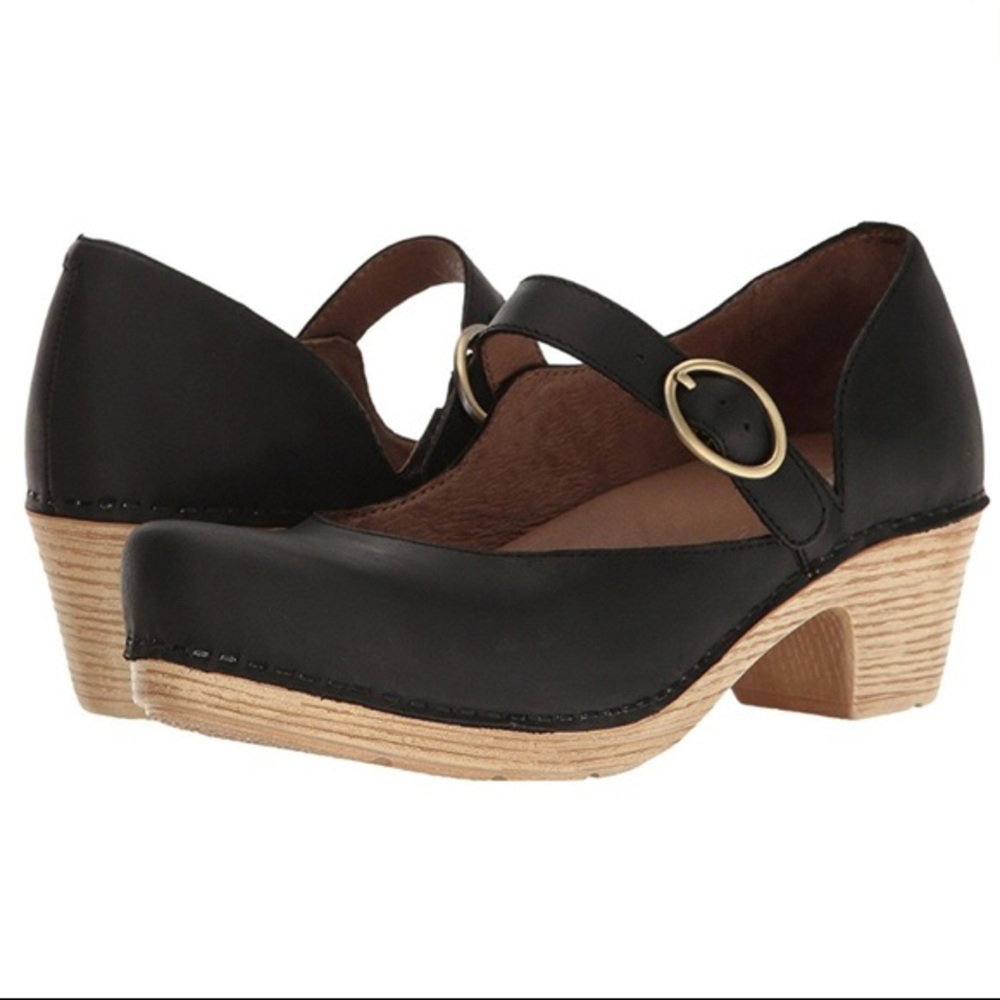 Dansko Missy Mary Jane Flat Black S-40
